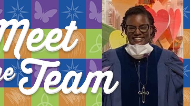 Meet the Team, Alydia Smith, colourful banner