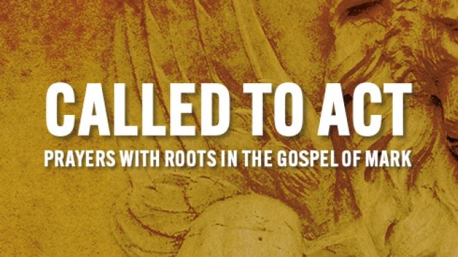 Called to Act Banner, gold background with a lion