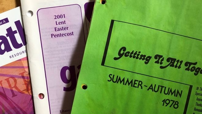 Image of copies of the magazine through the years