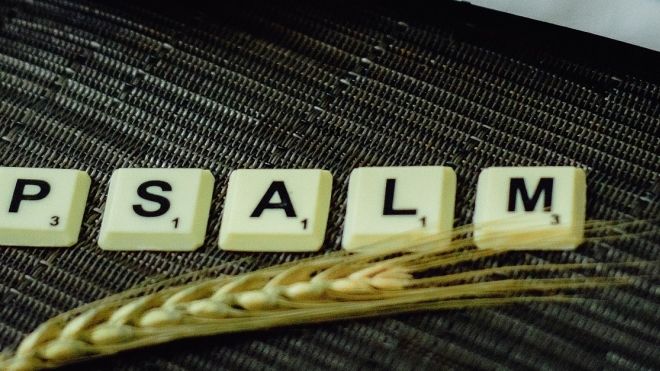 Scrabble tiles spelling the word Pslam