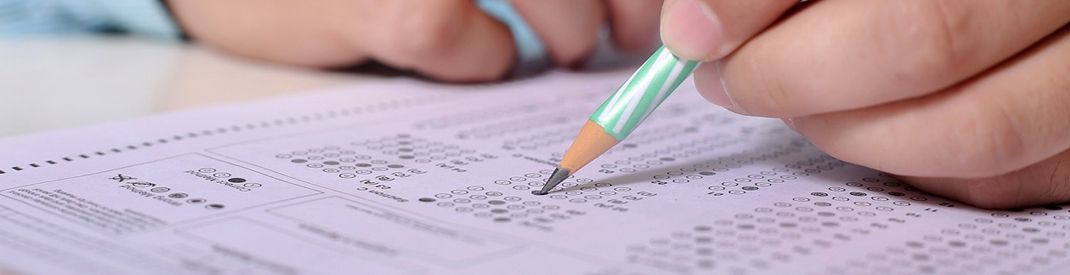 pencil markinga multiple choice question