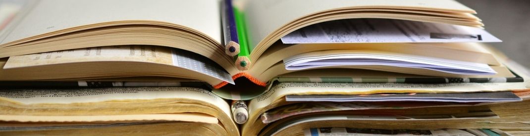 Pile of worship books