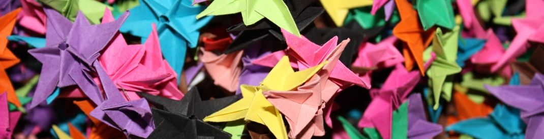 colourful origami stars